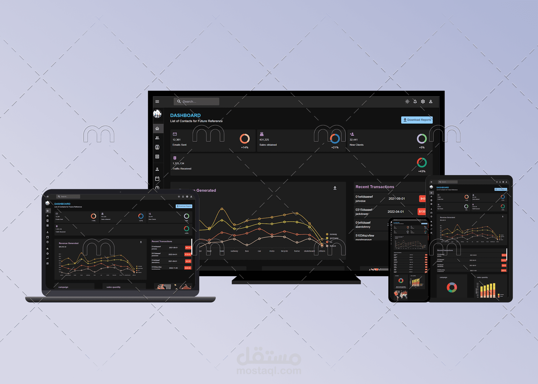 admin dashboard using react