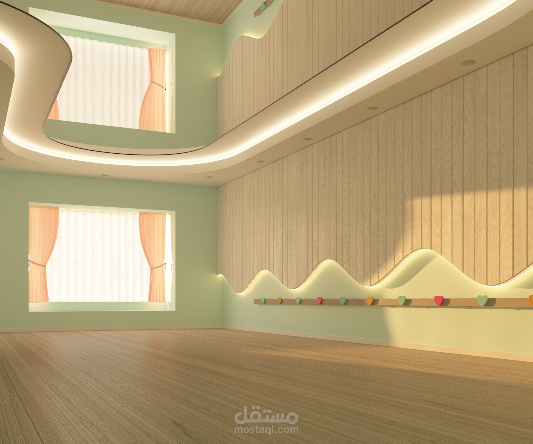 تصميم صالة تدريب باليه