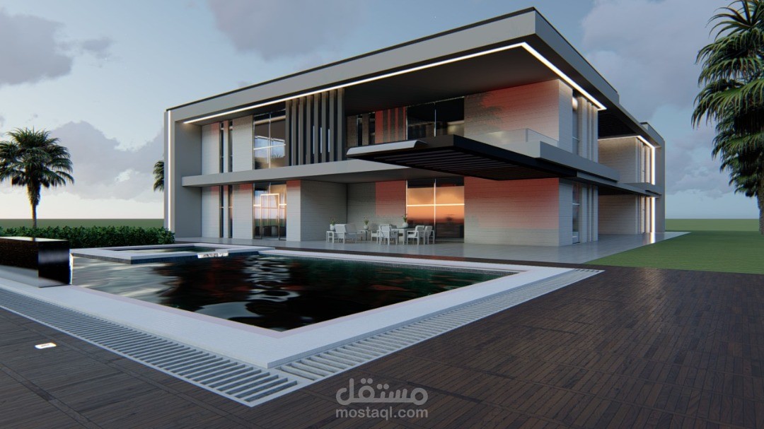تصميم خارجي لفيلا سكنية