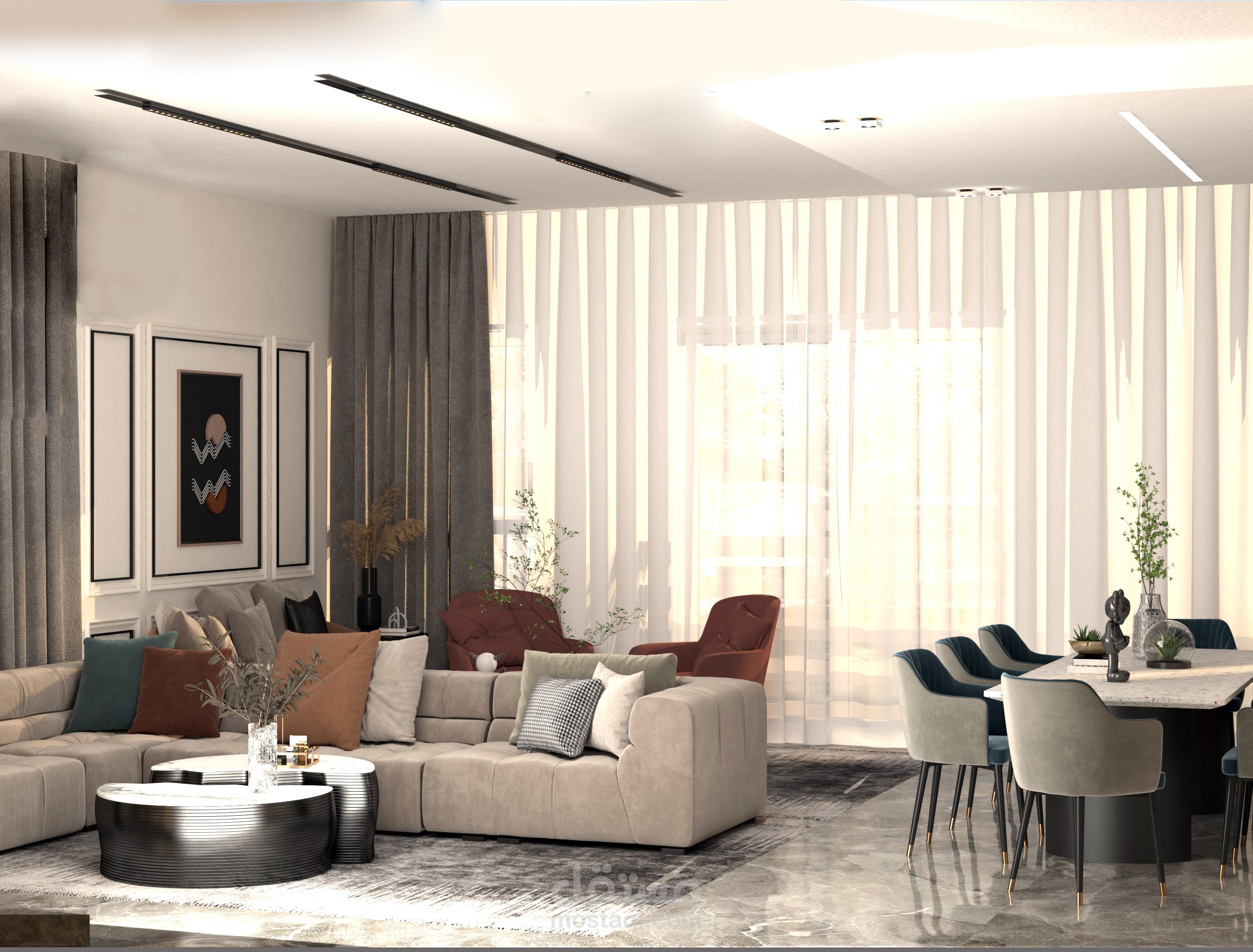 تصميم غرفه معيشه