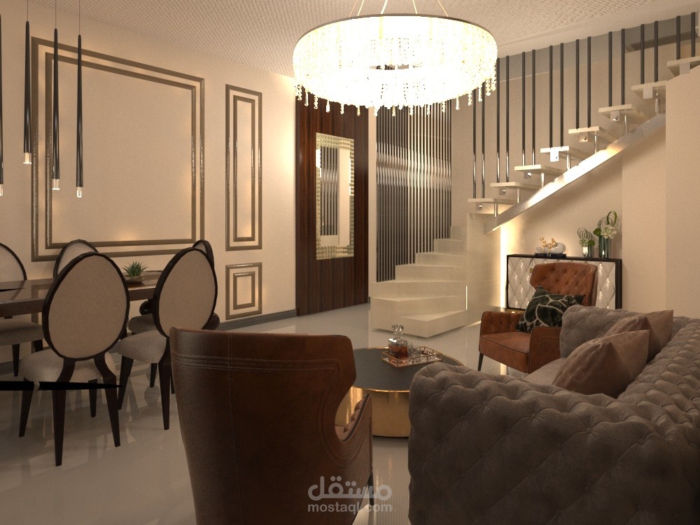 تصميم رسيبشن لفيلا