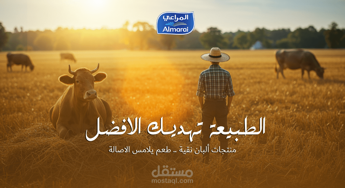 تصميم جرافيك ديزاين بوستات للسوشيال ميديا تعبر عن هوية شركة المراعي
