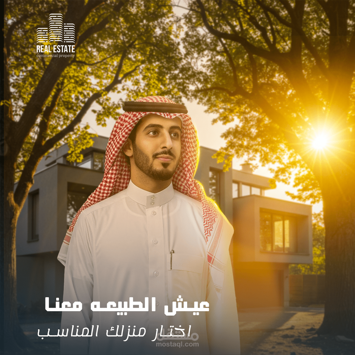 تصاميم سوشيال ميديا مشرقة لشركة ريل استيت – محتوى جذاب ومفعم بالحيوية