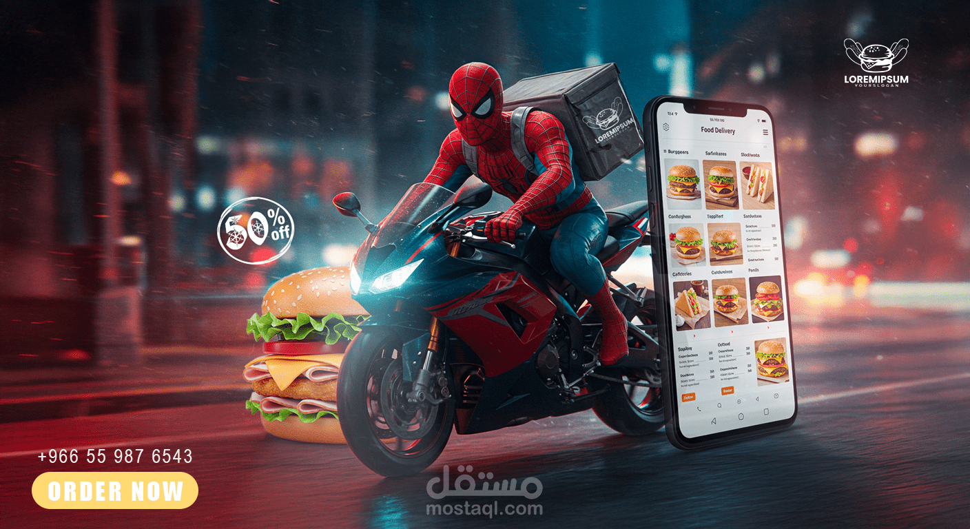 تصاميم سوشيال ميديا لمطعم برجر