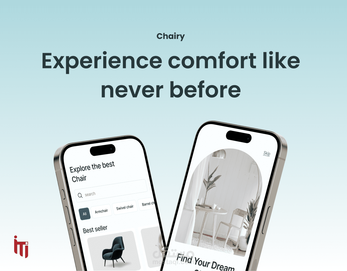 Chairy mobile app and landing page
