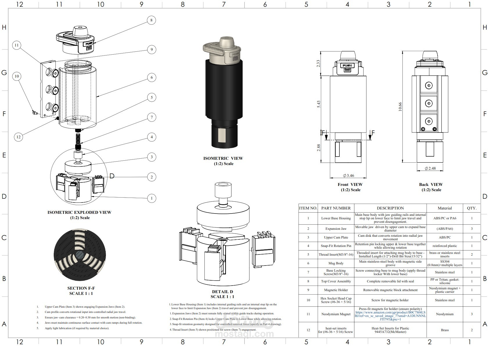 تصميم وتطوير آلية ميكانيكية لميج حراري قابلة للتمدد (Expandable Mechanism)