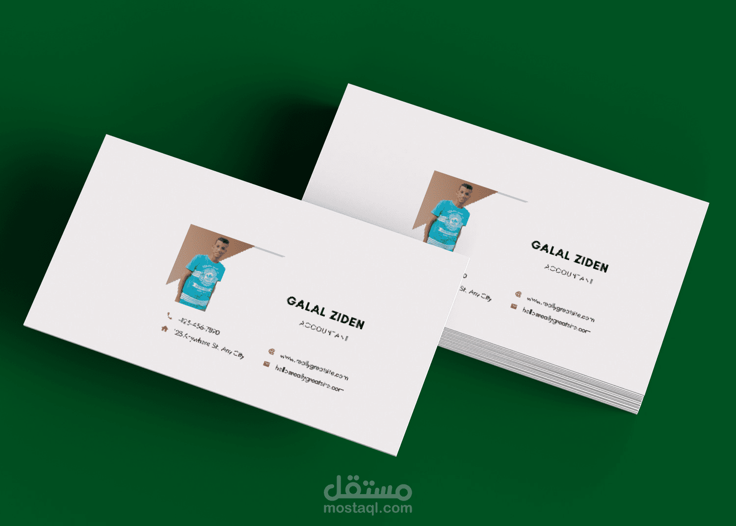 تصميم كارت شخصي بطريقة احترافية