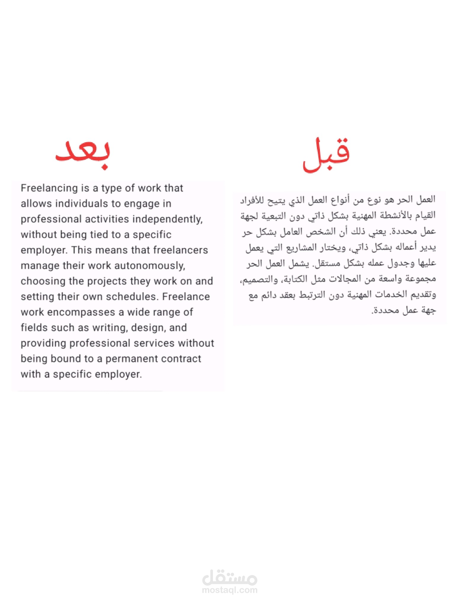 الترجمة بإحترافية من العربية الى الإنجليزية
