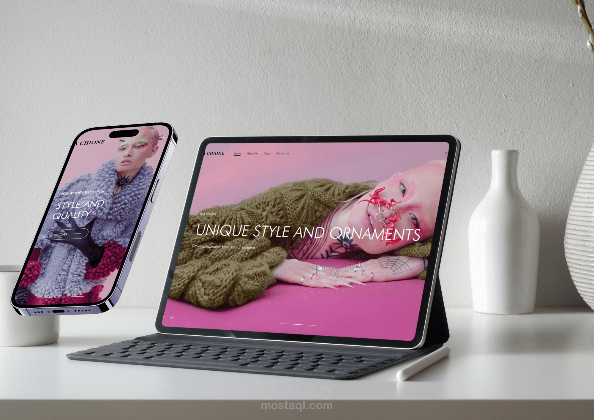 تصميم متجر إلكتروني خاص بالعلامة Deachione