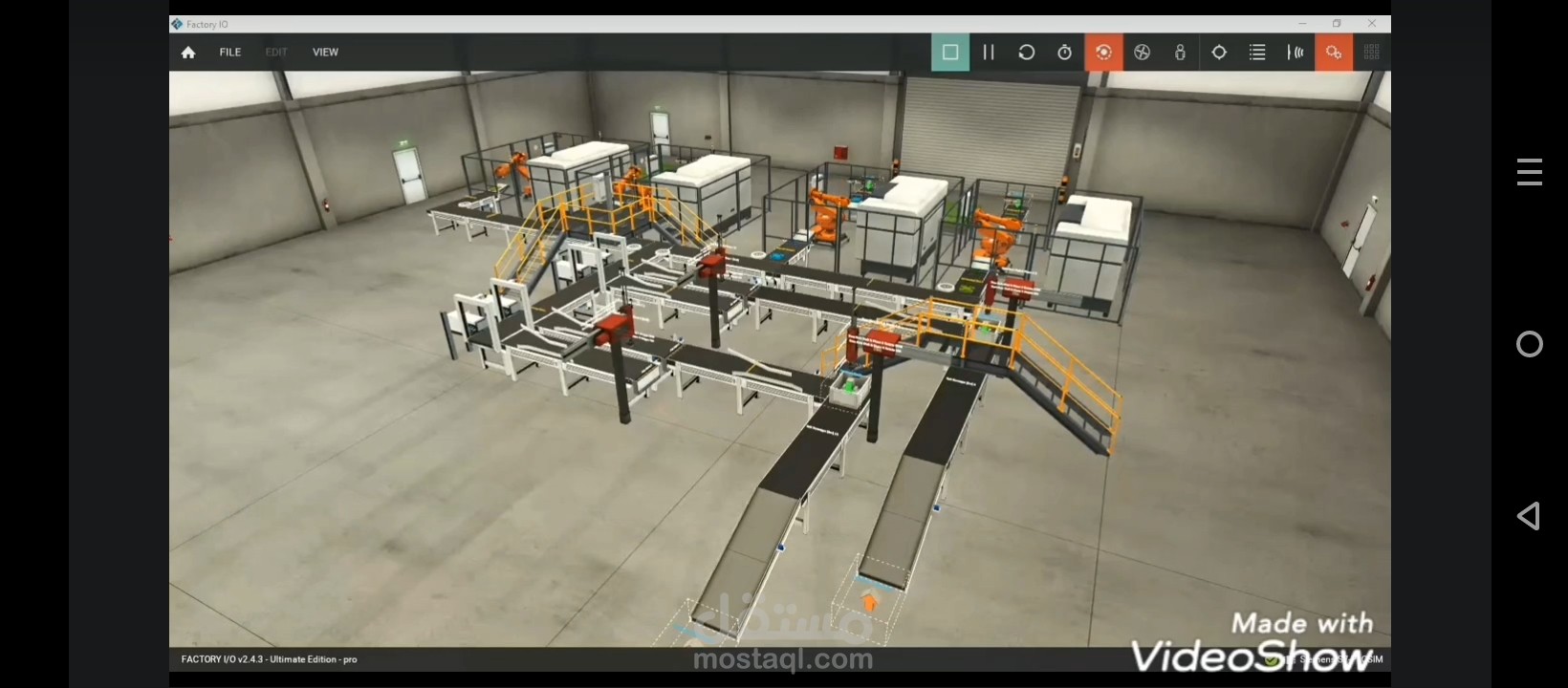 برمجة خط تصنيع ميكانيكي باستخدام cnc و فرز و تجميع ونقل المنتج النهائي