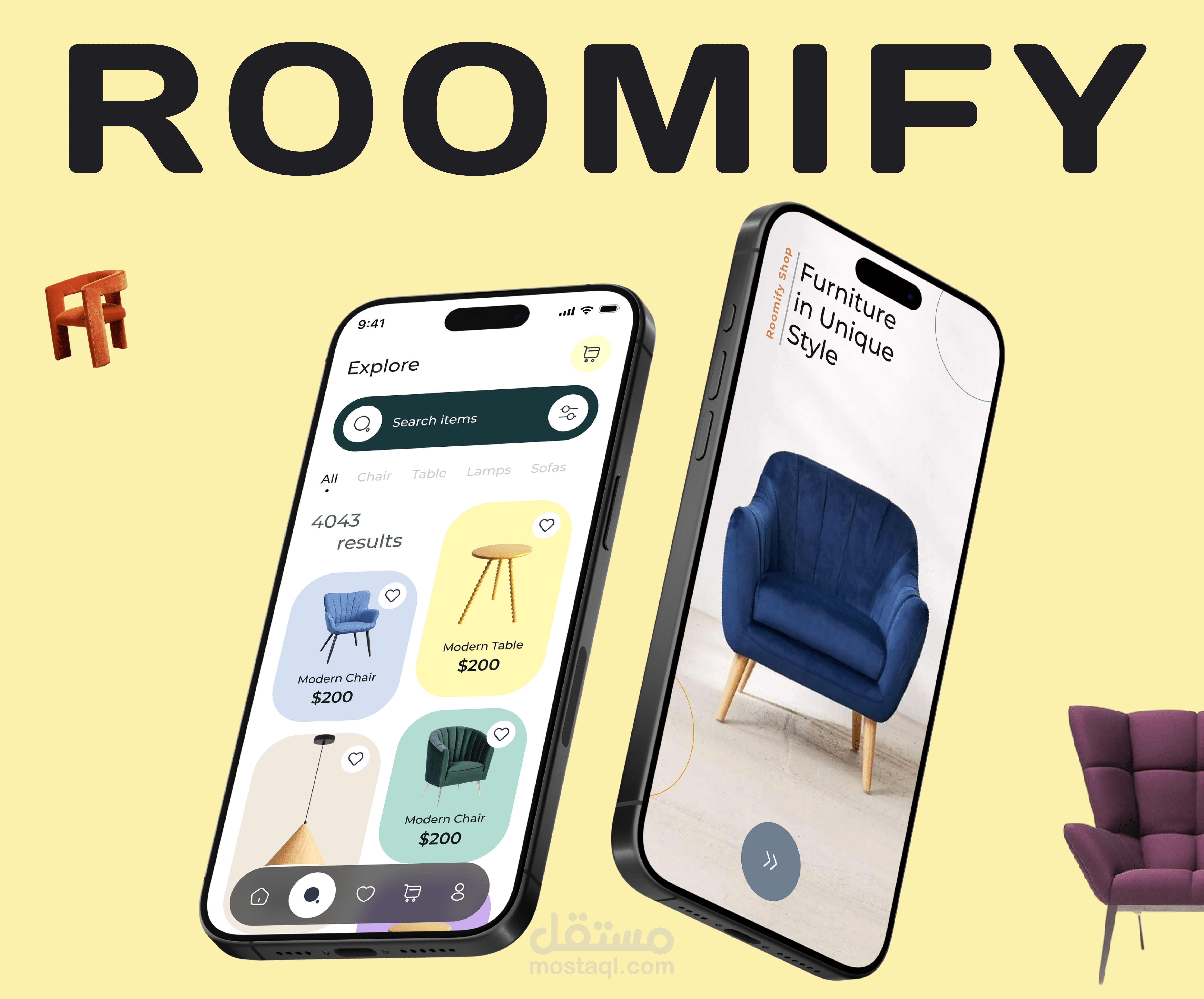 Furniture Mobile App تطبيق الأثاث