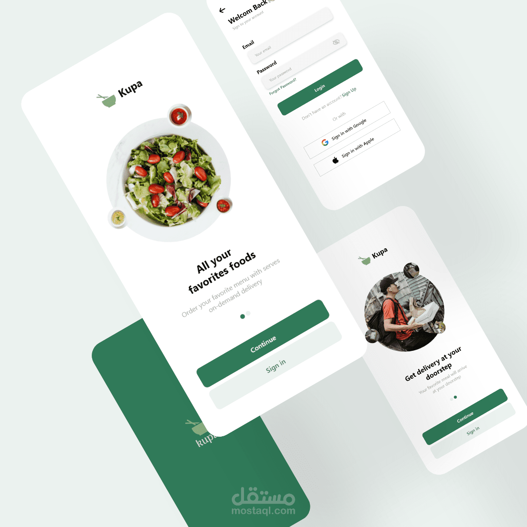 Kupa - Food Delivery App UI Kit