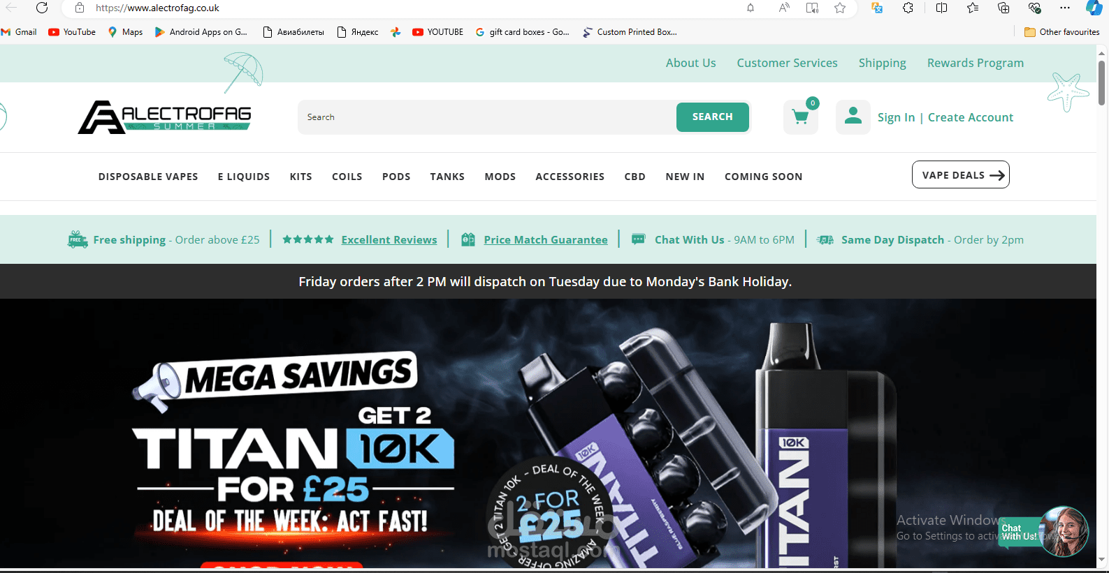 Alectrofag Summer is Ecommerce  website