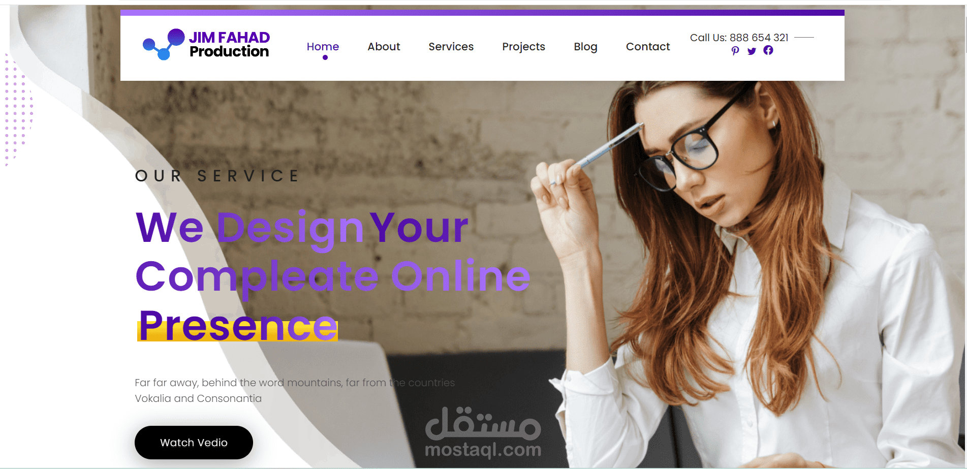 موقع للبزنيس لعرض اعمال الشركة