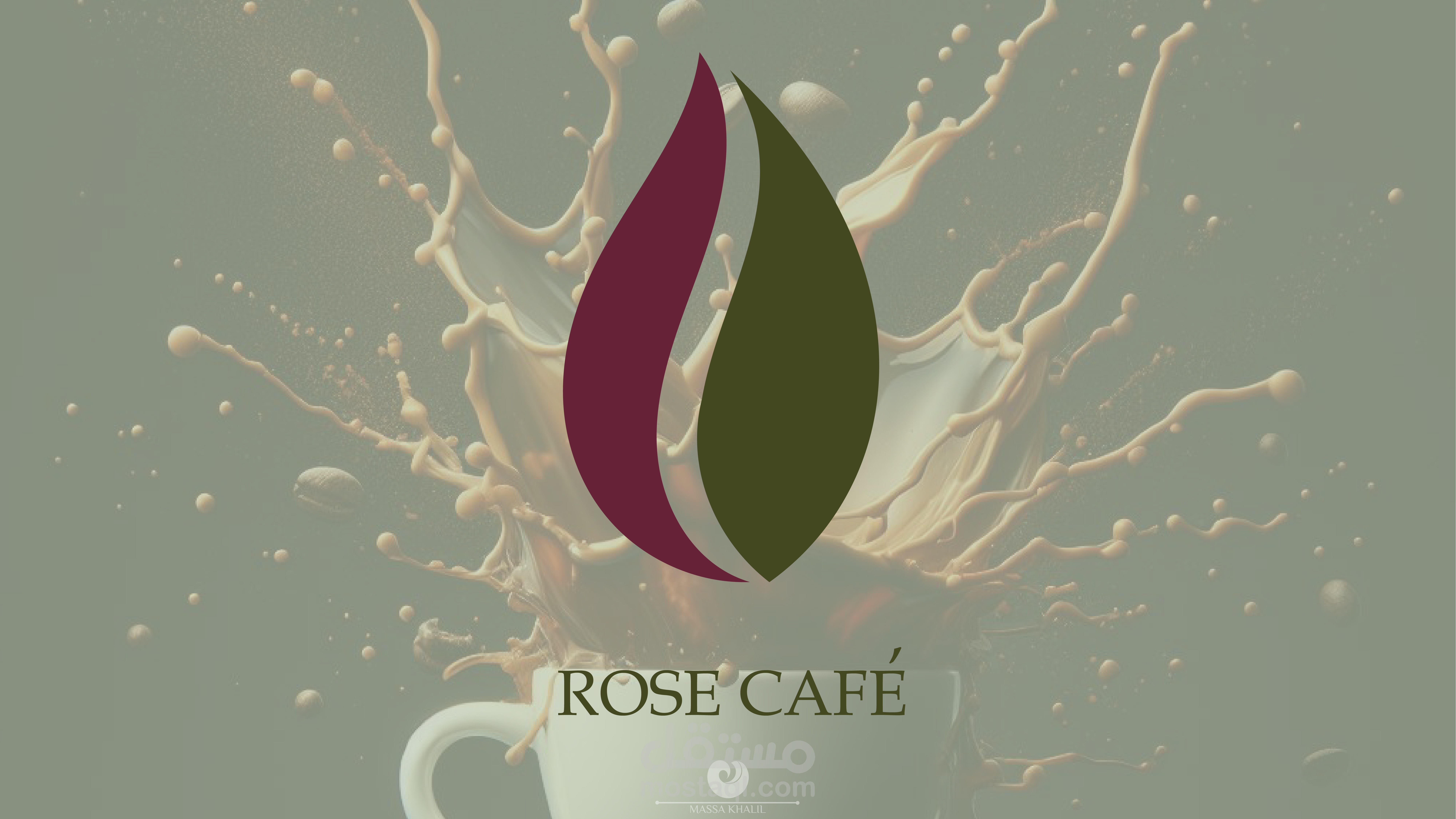 ROSE CAFE علامة تجارية لمقهى.