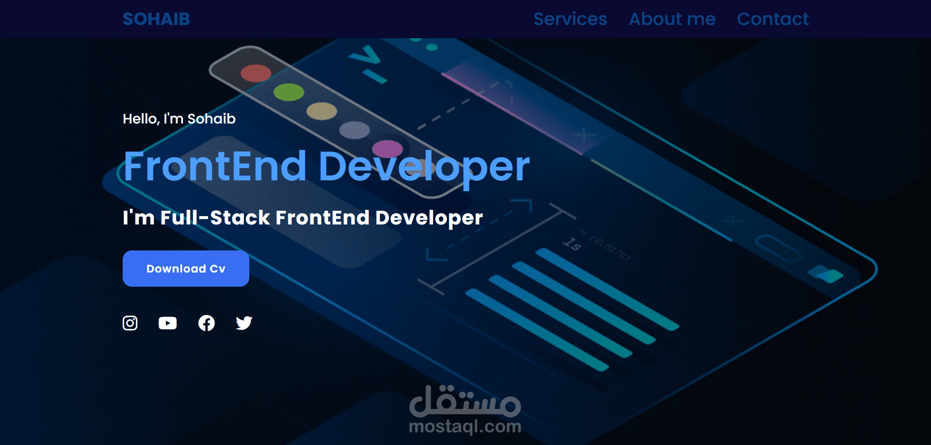 كيفية عمل portfoilo محترف بلغة HTML, CSS