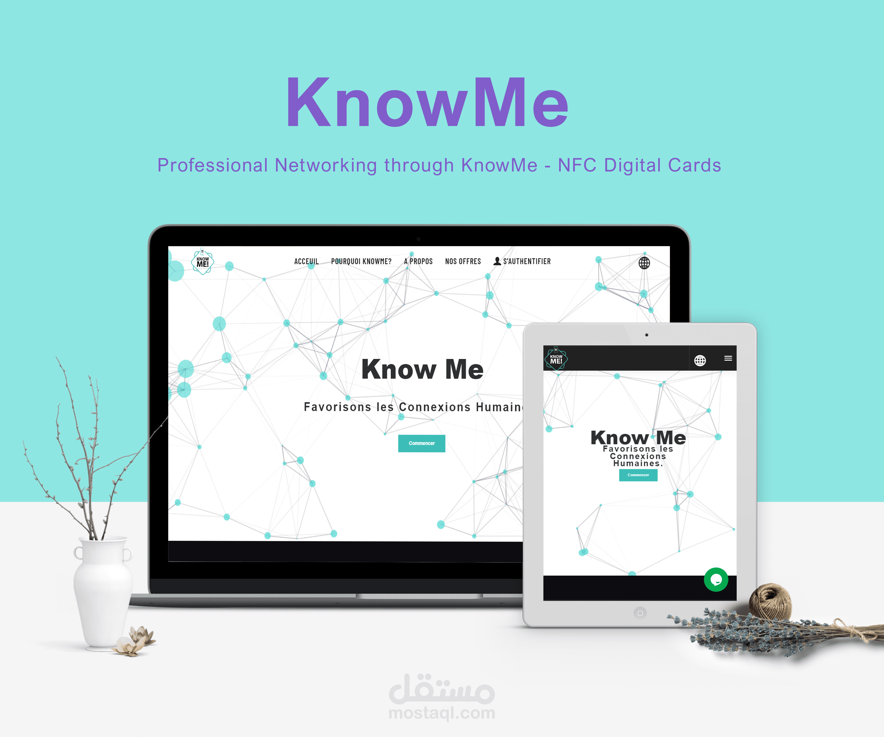 ريادة في التواصل المهني عبر بطاقات الرقمية KnowMe - NFC