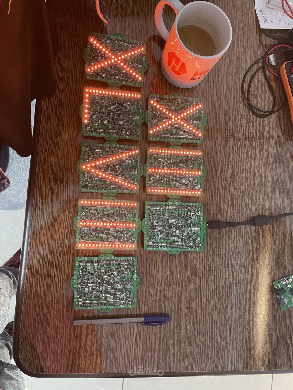 Romanian LED clock