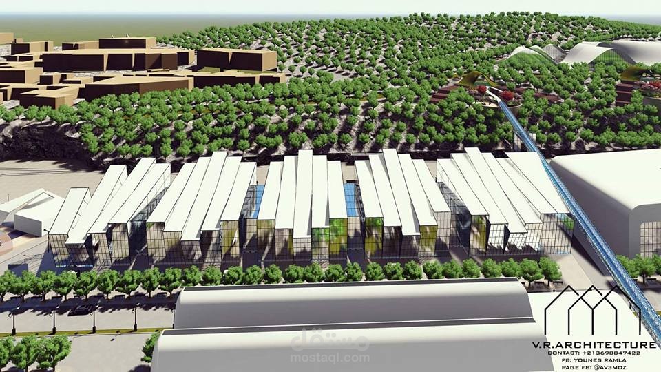 مشروع طالبة هندسة معمارية  منتجع سياحي