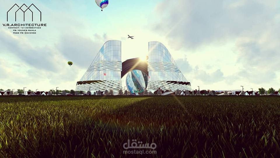 مشروع طالبة هندسة معمارية  منتجع سياحي