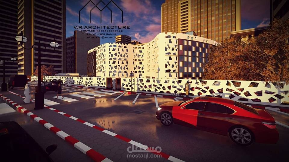 مشروع طالب هندسة معمارية  مدرسة فنون جميلة