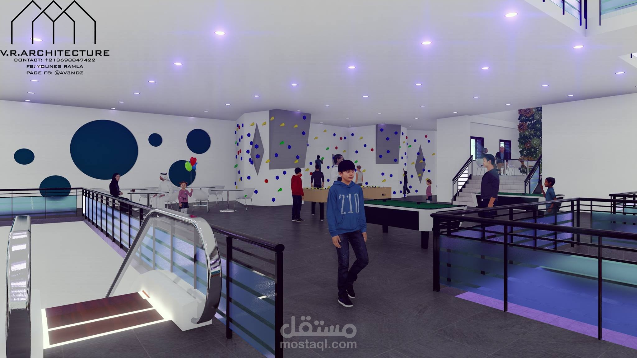 مشروع طالب هندسة معمارية  مركز متعدد خدمات