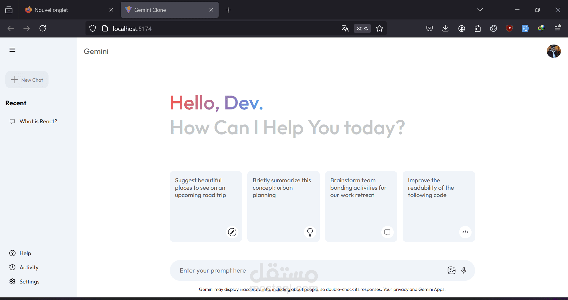 Gemini AI - Smart Assistant for Daily Workflows-React