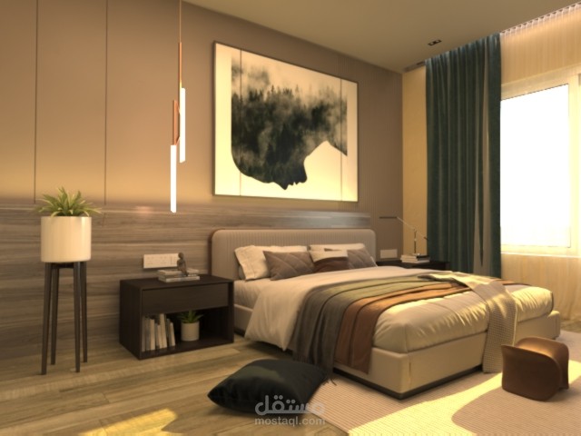 simple modern bed room