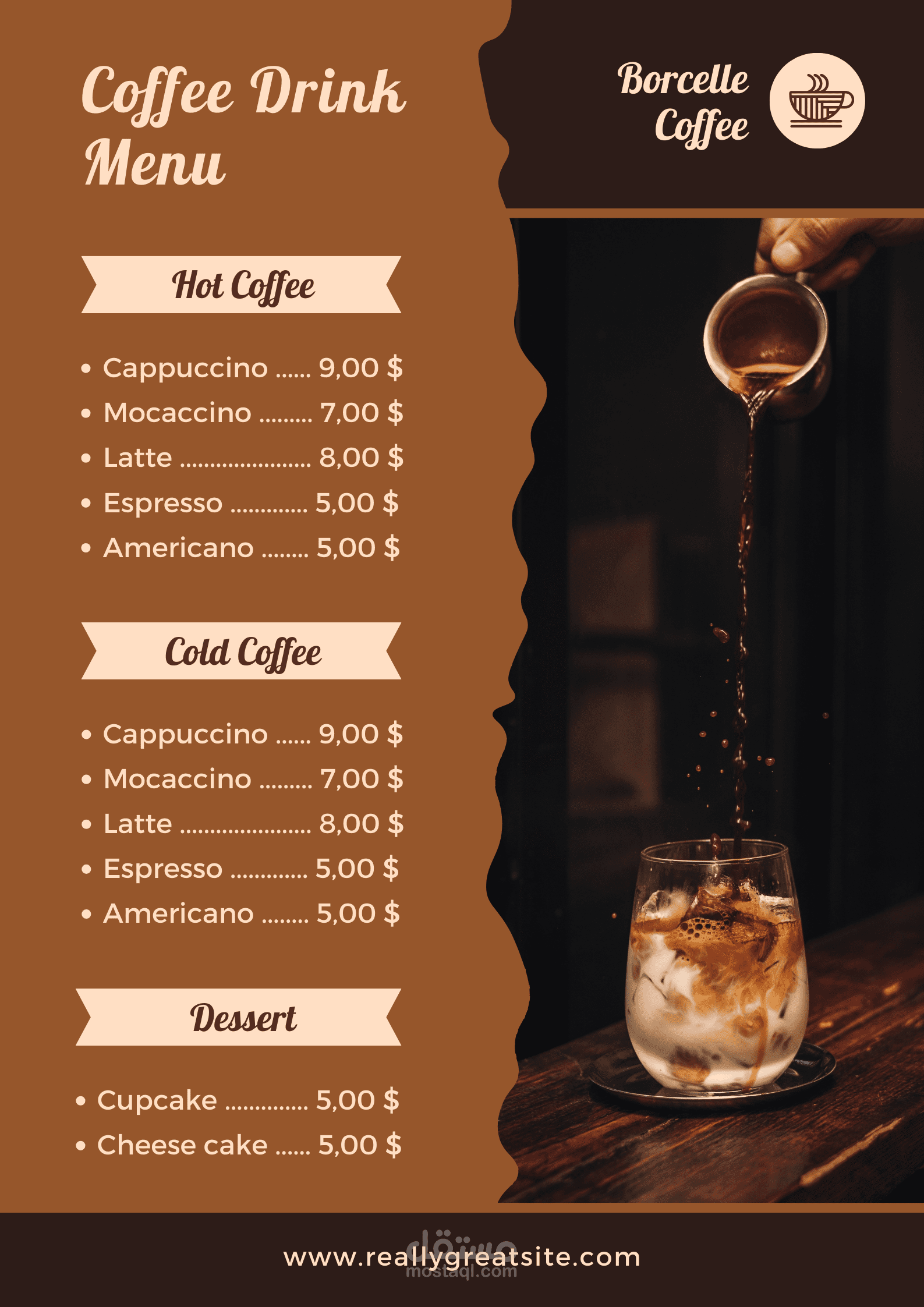 Menu Coffe-ركن النكهات: تذوّق اللحظات في قائمة محل القهوة الخاص بنا
