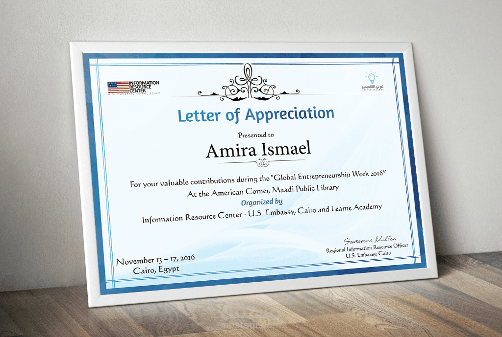 letter of appreciate