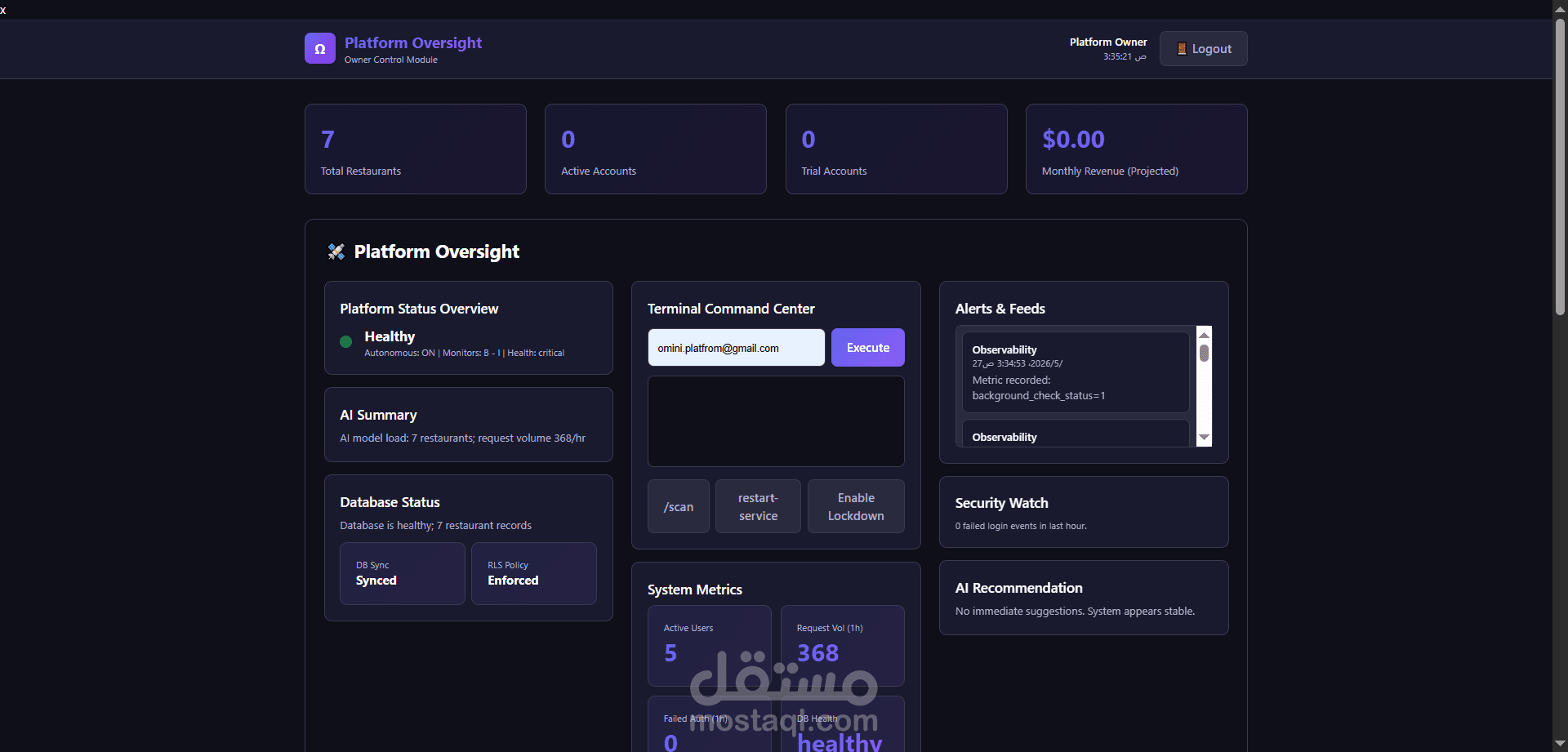 منصة SmartOrder: نظام SaaS متكامل لإدارة المطاعم وأتمتة خدمة العملاء
