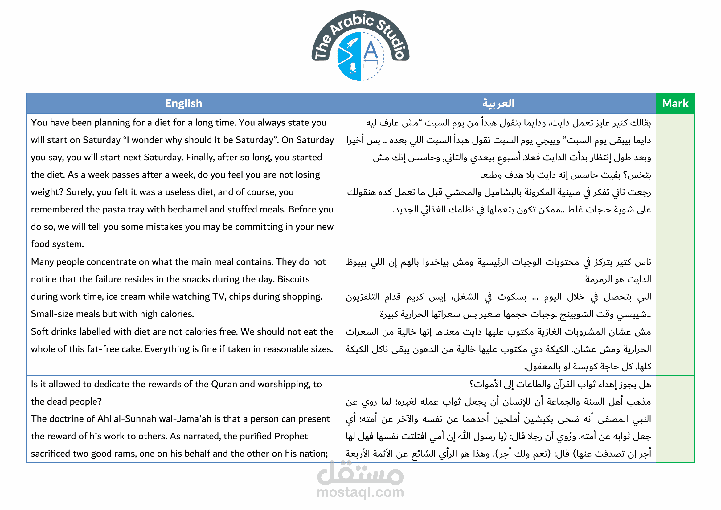 ترجمة من اللغة العربية إلى اللغة الانجليزية