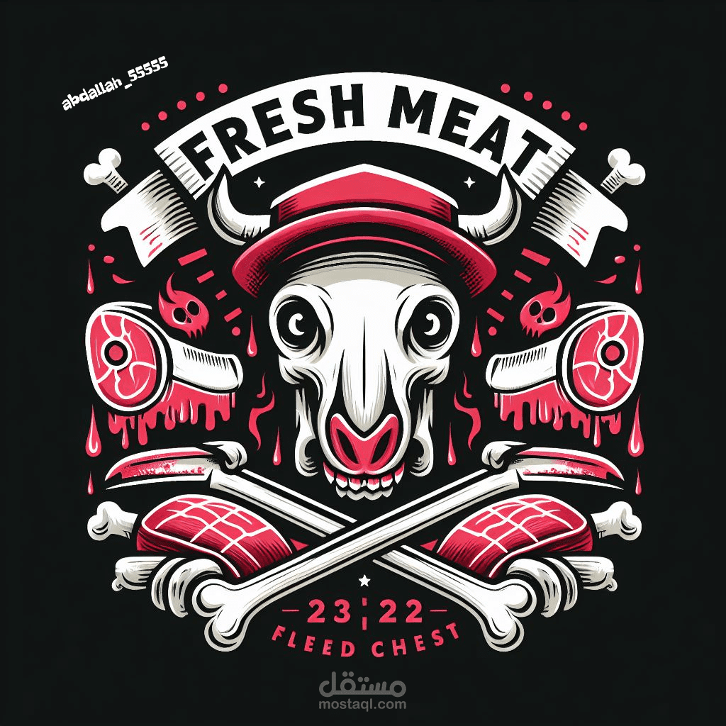تصميم لمحل لحوم باسم “fresh me”