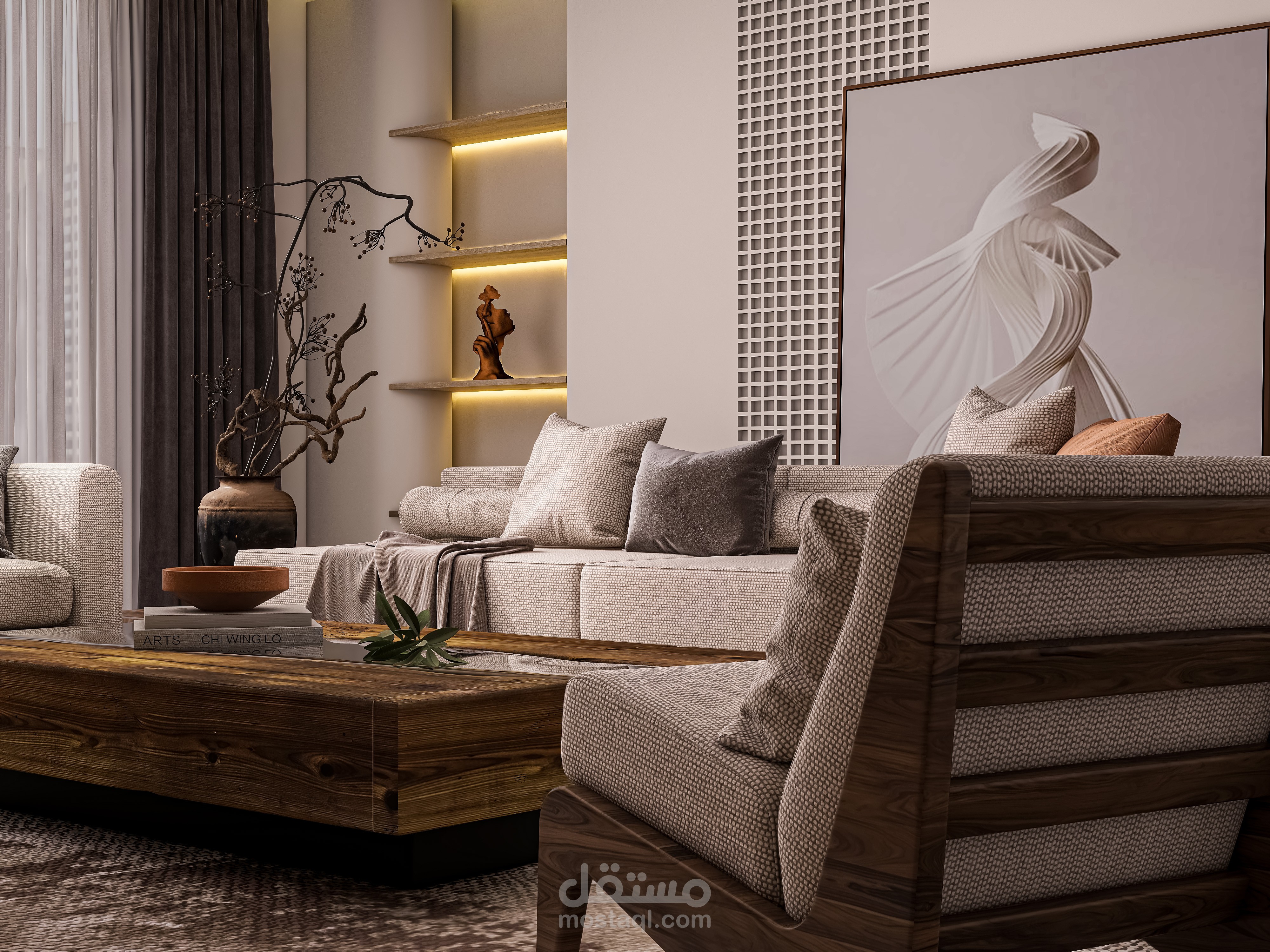 تصميم داخلي غرفة جلوس مودرن