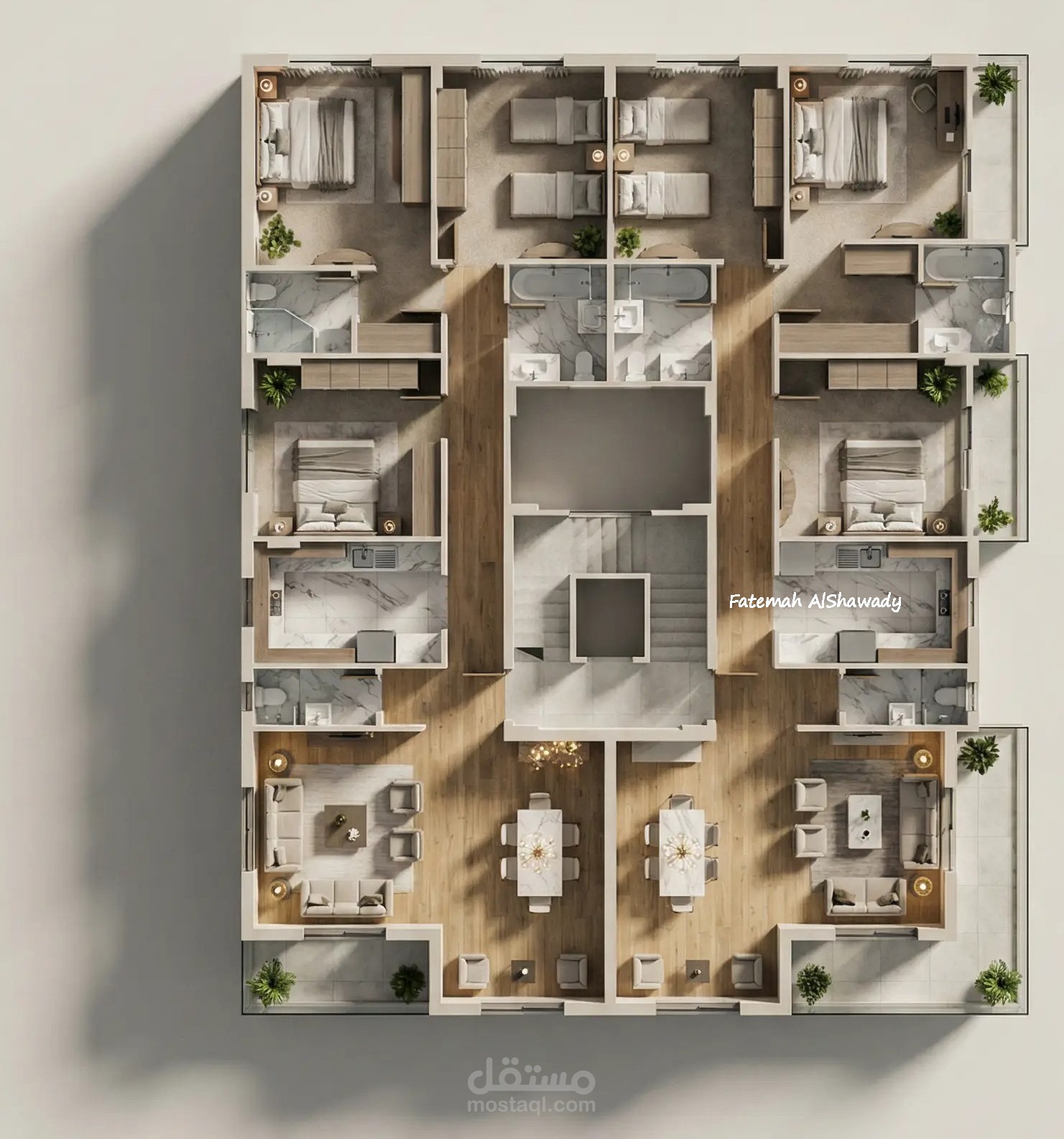 فرش وإظهار المخططات للتسويق العقاري