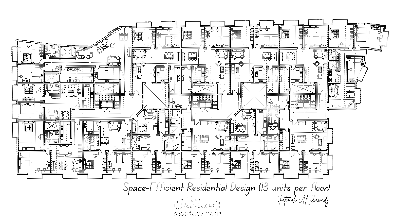 تصميم مشروعات سكنية (كفاءة استغلال المساحات)