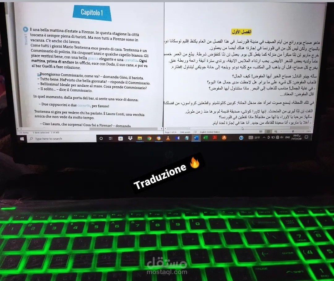 ترجمة رواية قصيرة.
