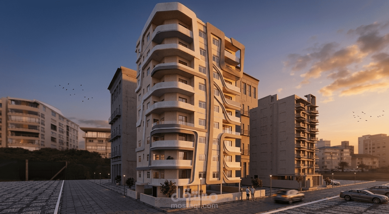 تصميم بناء سكني حديث
