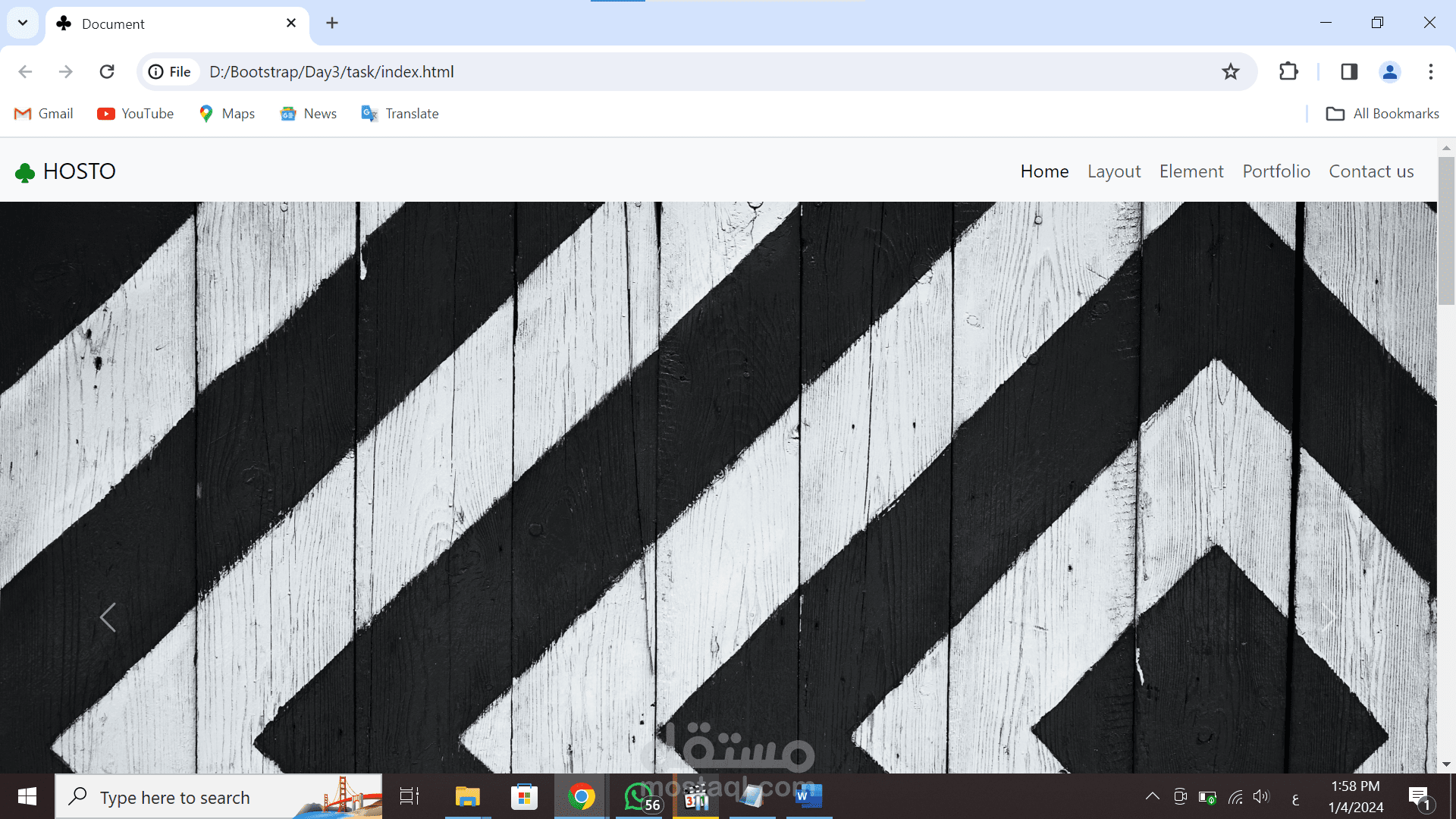 تصميم موقع ويب متجاوب باستخدام HTML، CSS، وBootstrap مع عناصر تصميم متقدمة وفاعلية