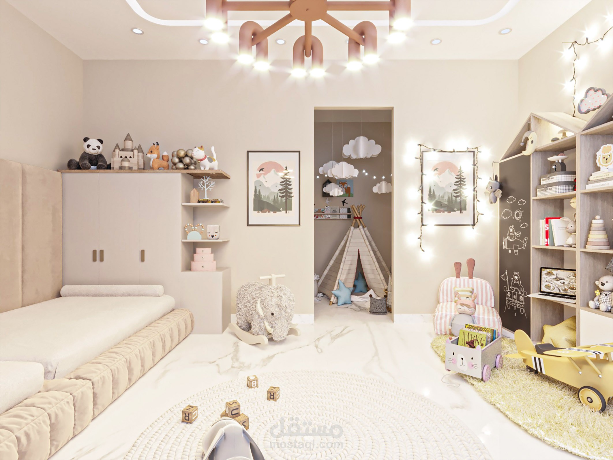 تصميم غرفة ألعاب أطغال