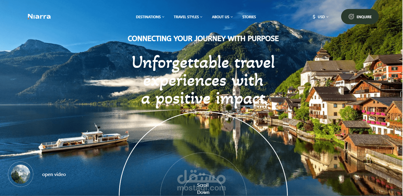 NIARRAT TRAVEL موقع سياحي بواجهة رائعة