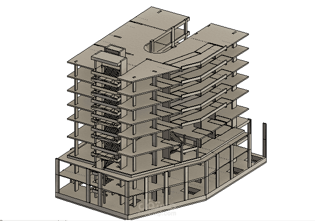 موديل إنشائي باستخدام برنامج الريفت Revit لبرج سكني بمدينة القاهرة واستخراج شيتات الحصر