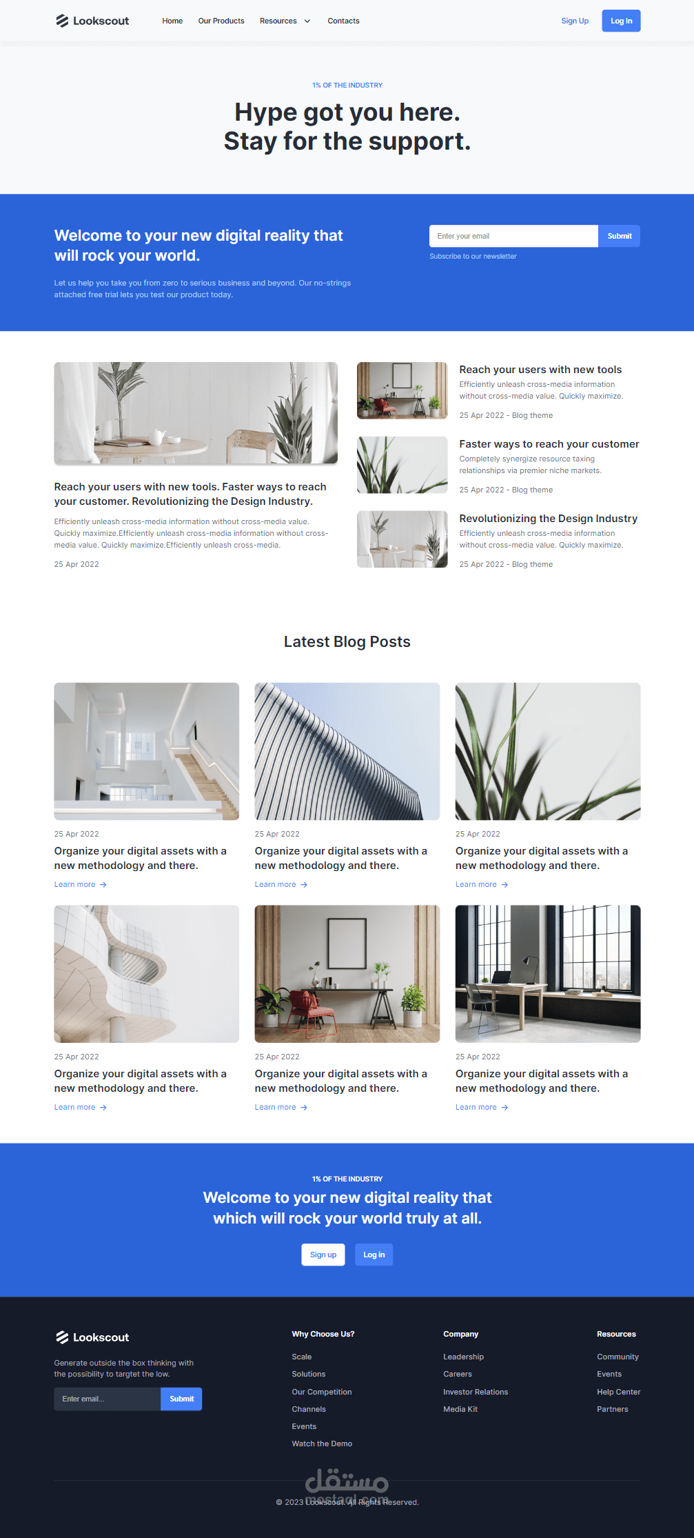 صفحة هبوط Landing Page