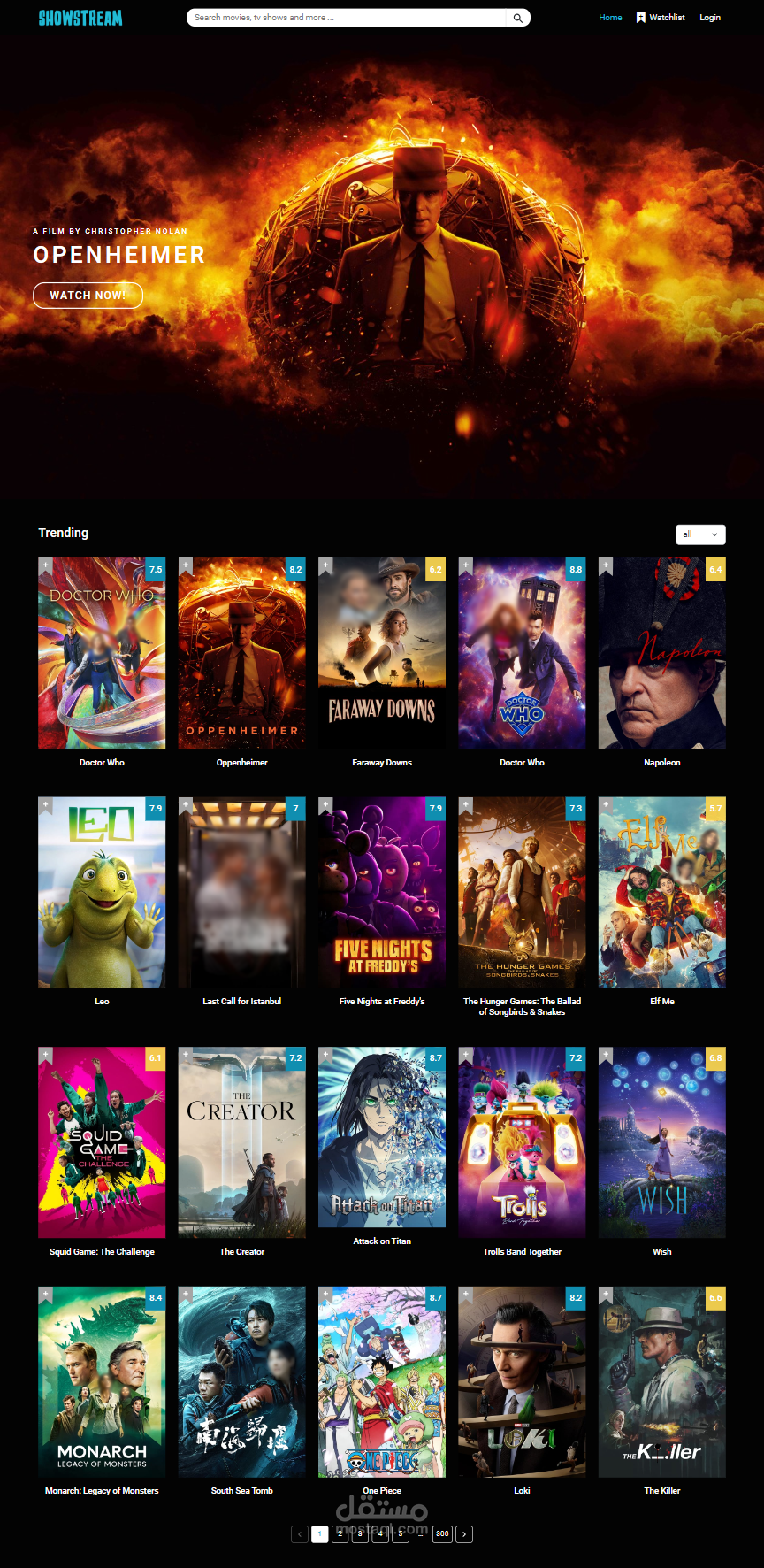 موقع لتصفح الأفلام والمسلسلات (Showstream  web application)