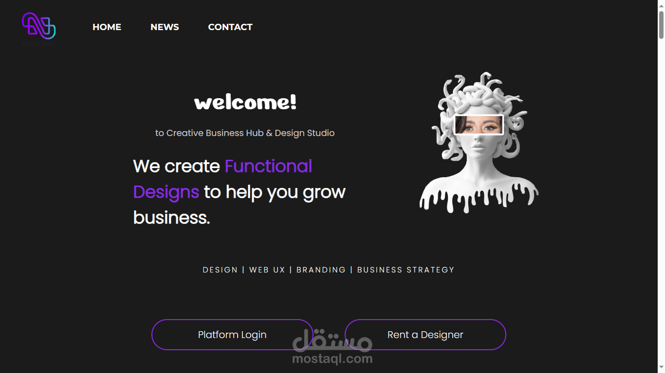 landing page صفحه انيقه