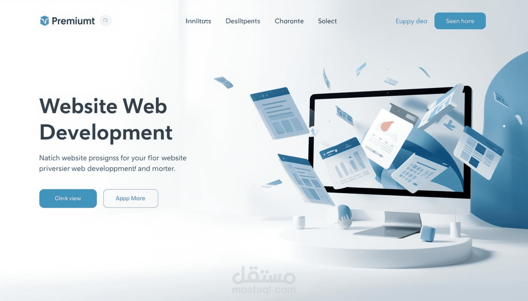 موقع تعريفي احترافي للشركات والمشاريع الشخصية (Landing Page / Portfolio)
