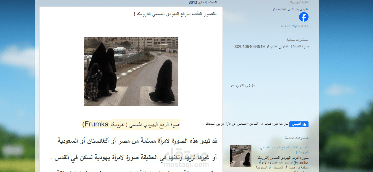 مدونة شبكة اخبار الوجه الحقيقي
