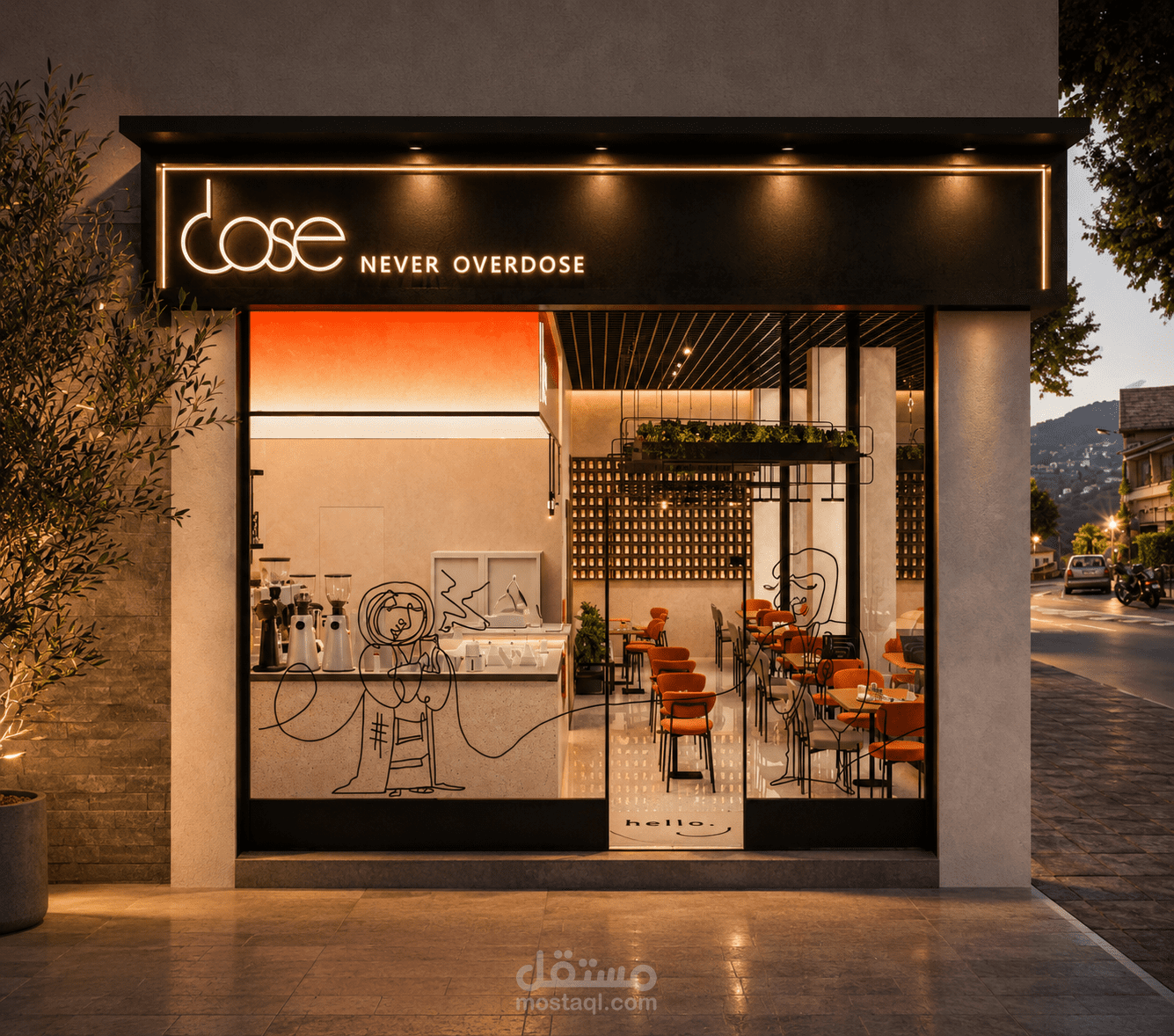 Dose Café – Interior Design Project Description