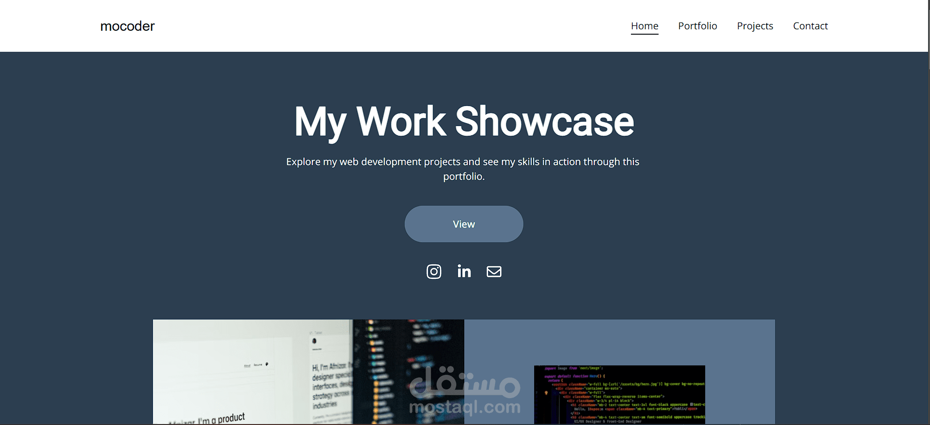 تصميم وتطوير Portfolio شخصي