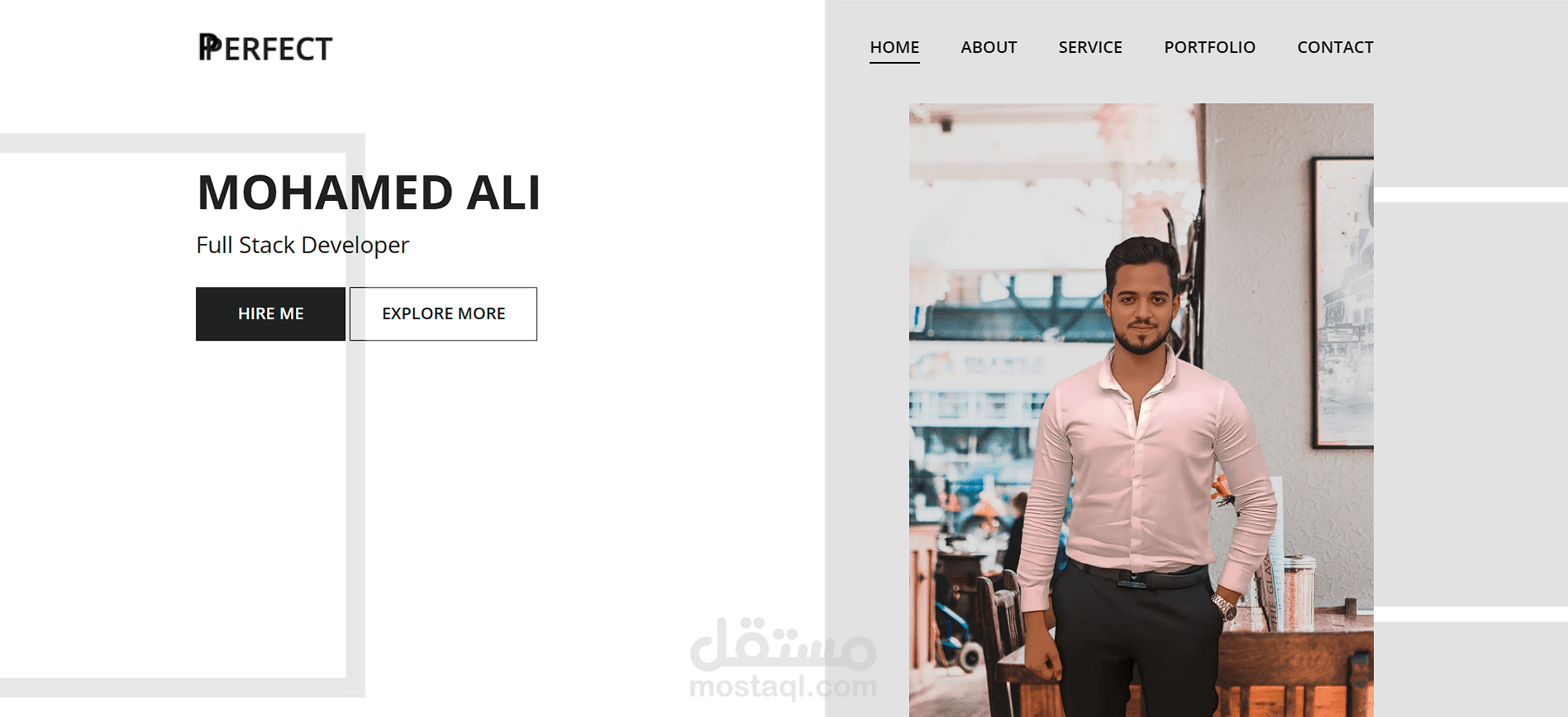 موقع الكتروني شخصي جذاب لعرض اعمالي